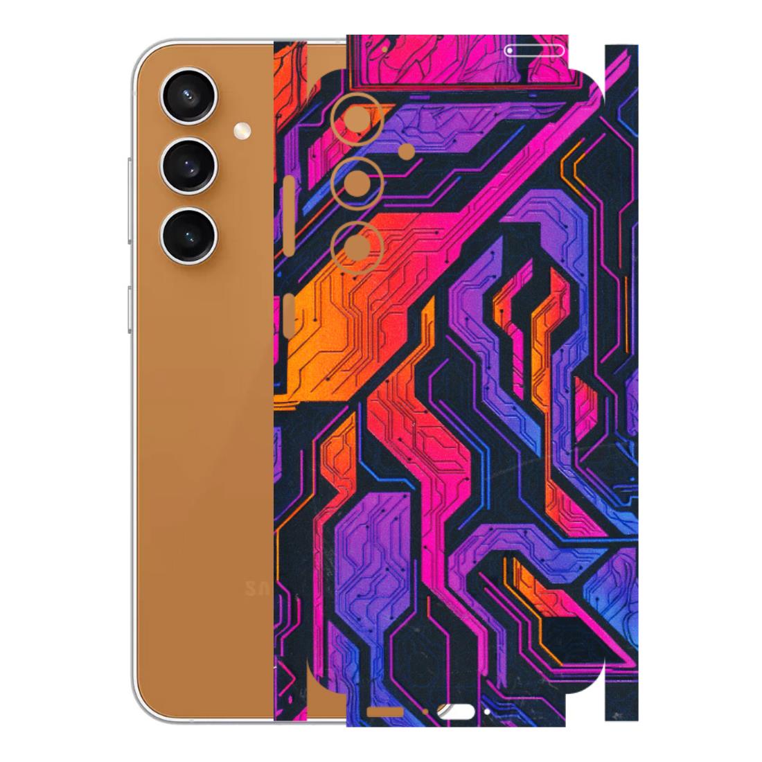 Samsung A/S Series Phone Skins (All Models) - Tech Circuits Futuristic - 3D Embossed Finish (L-07) Samsung Galaxy S23 FE (5G)