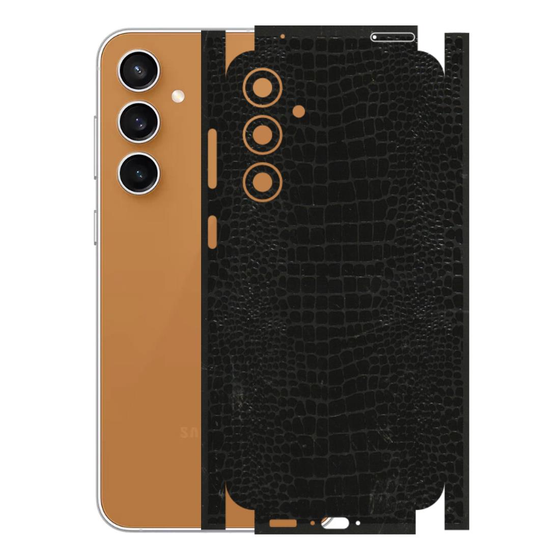 Samsung A/S Series Phone Skins (All Models) - Snake Leather Black - 3D Embossed Finish (L-107) Samsung Galaxy S23 FE (5G)