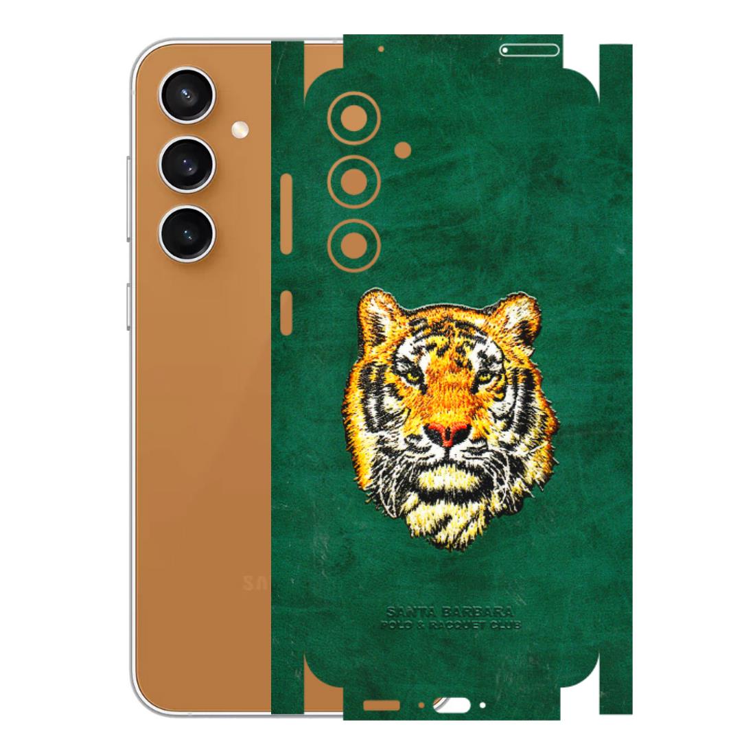 Samsung A/S Series Phone Skins (All Models) - Leather Feel Tiger - 3D Embossed Finish (L-111) Samsung Galaxy S23 FE (5G)