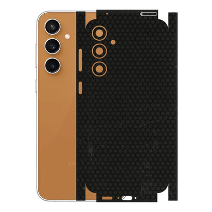Samsung A/S Series Phone Skins (All Models) - Black honeycomb - 3D Embossed Finish (L-114) Samsung Galaxy S23 FE (5G)
