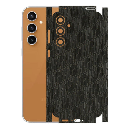 Samsung A/S Series Phone Skins (All Models) - Black Abstract Pattern - 3D Embossed Finish (L-117) Samsung Galaxy S23 FE (5G)
