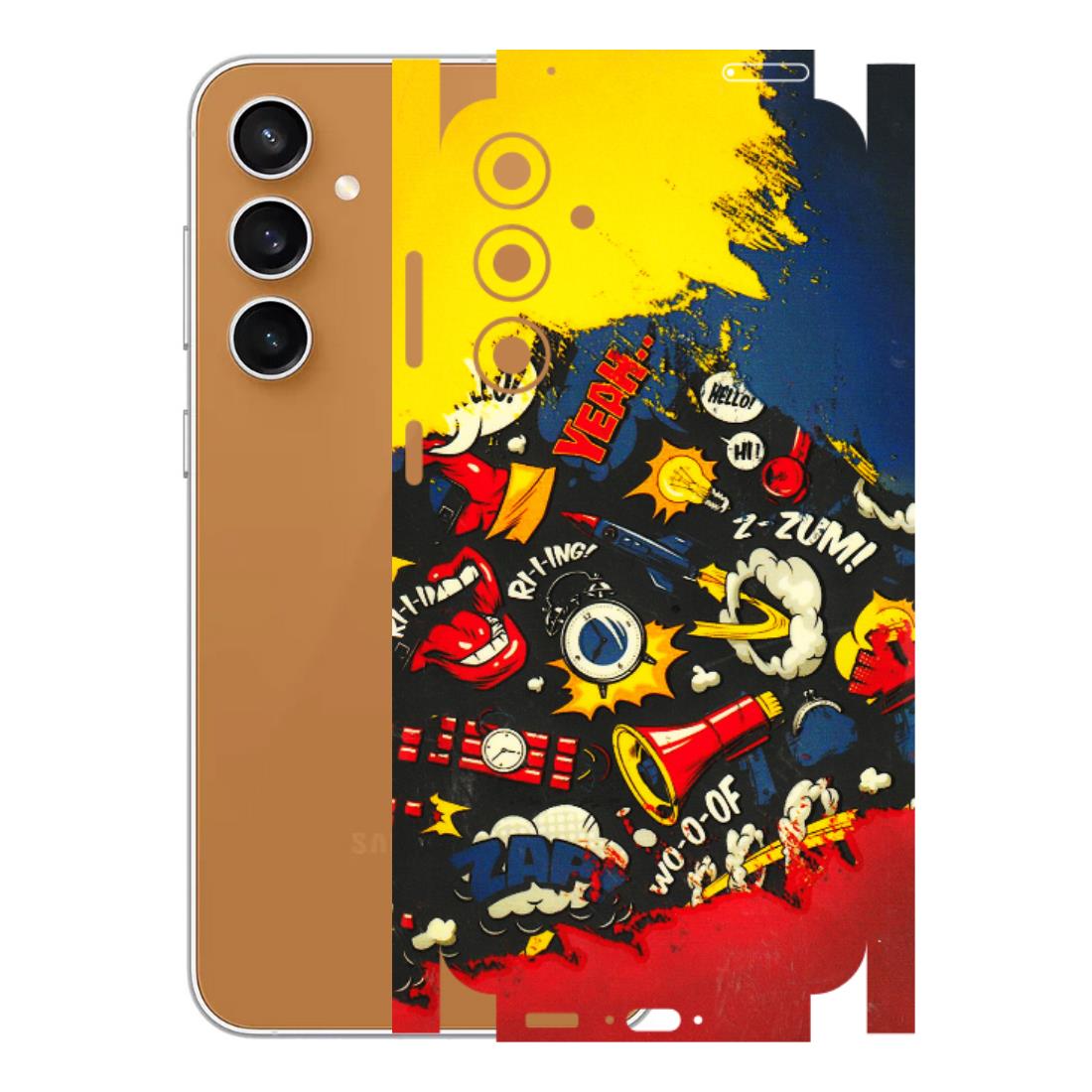 Samsung A/S Series Phone Skins (All Models) - Pacific Doodle Art - 3D Embossed Finish (L-120) Samsung Galaxy S23 FE (5G)