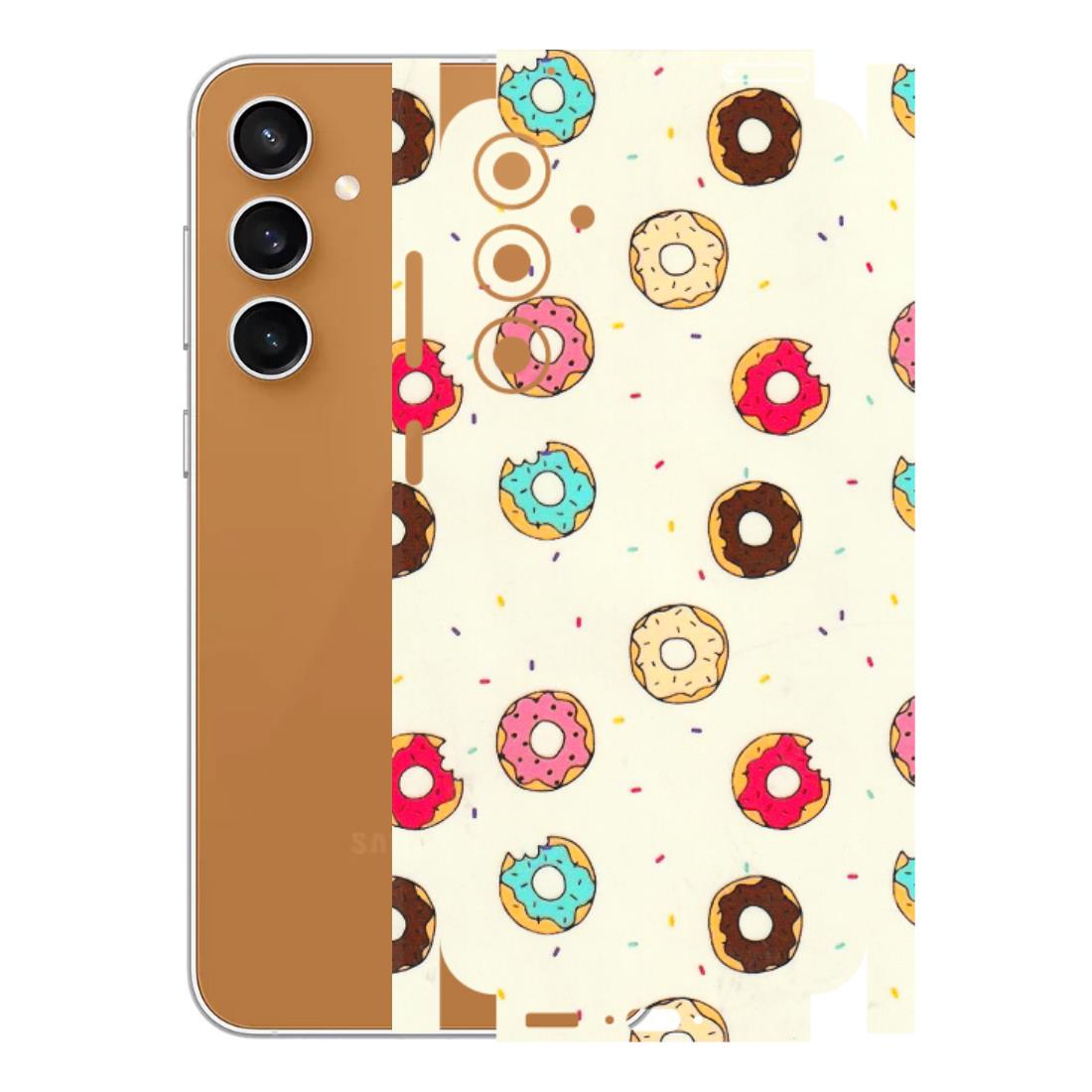 Samsung A/S Series Phone Skins (All Models) - Mini Donuts Doodle Art - 3D Embossed Finish (L-122) Samsung Galaxy S23 FE (5G)