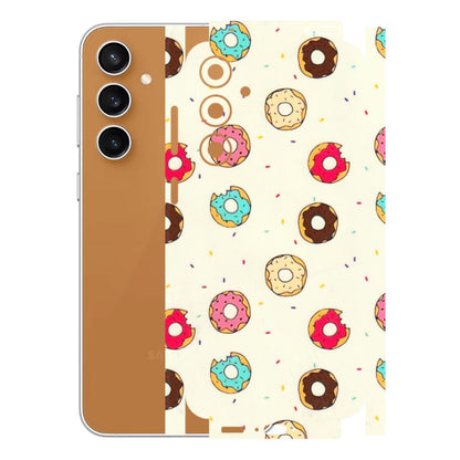 Samsung A/S Series Phone Skins (All Models) - Mini Donuts Doodle Art - 3D Embossed Finish (L-122) Samsung Galaxy S23 FE (5G)