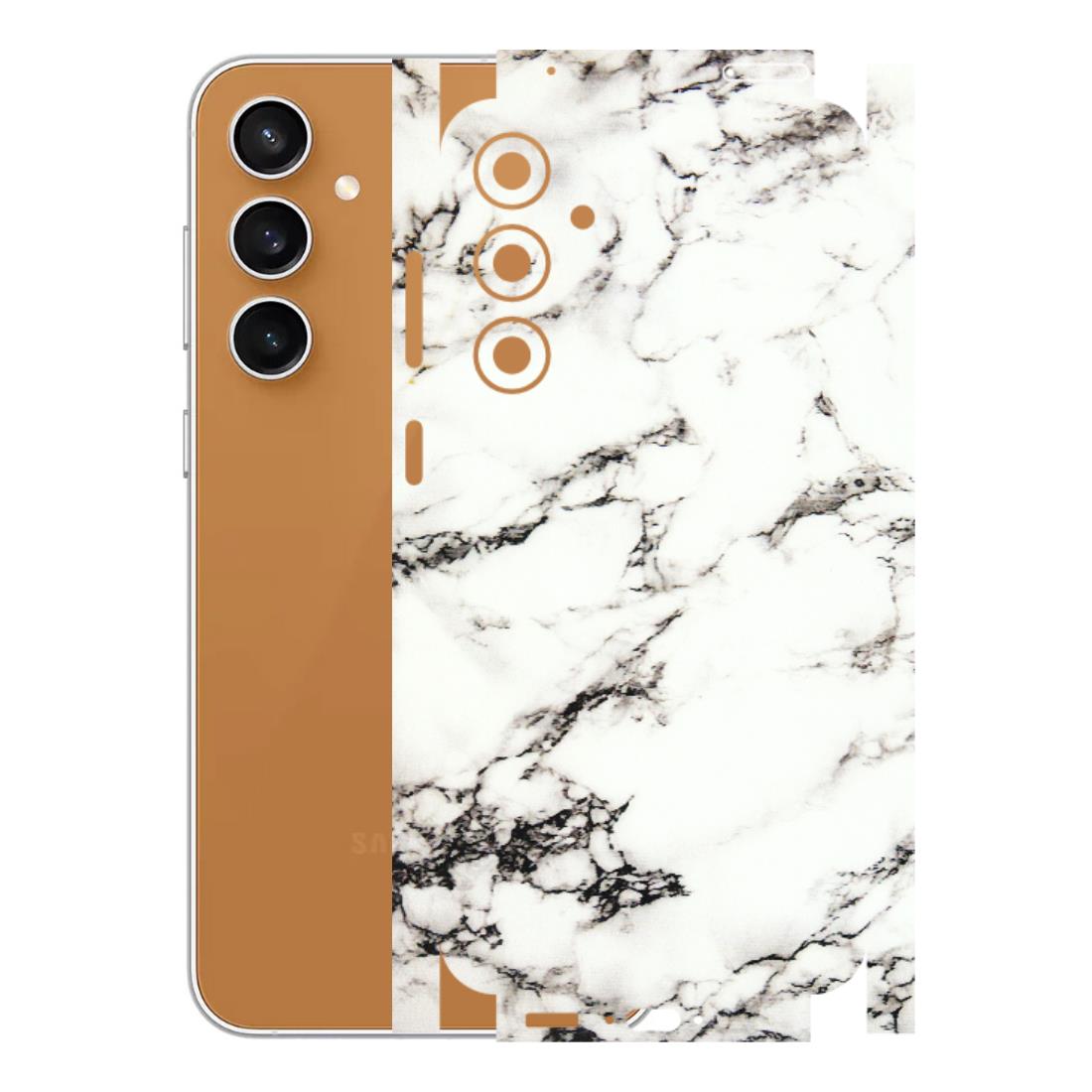 Samsung A/S Series Phone Skins (All Models) - Black and White Marble Texture - 3D Embossed Finish (L-124) Samsung Galaxy S23 FE (5G)