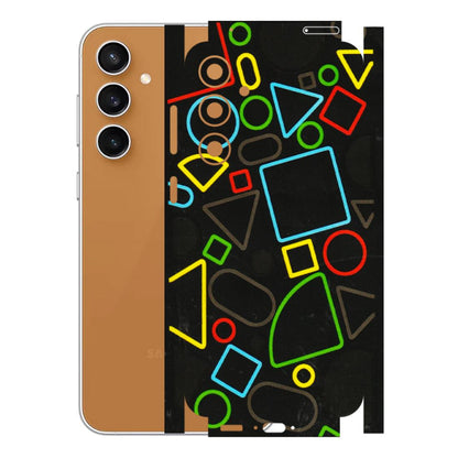 Samsung A/S Series Phone Skins (All Models) - Black Shapes - 3D Embossed Finish (L-131) Samsung Galaxy S23 FE (5G)