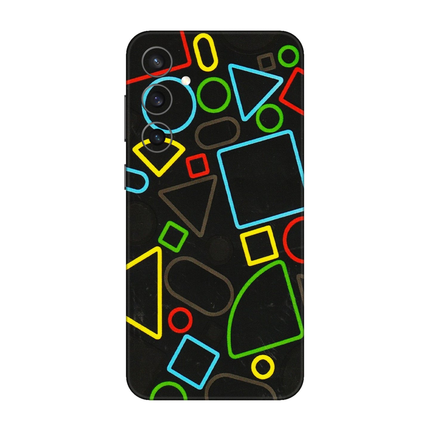 Samsung A/S Series Phone Skins (All Models) - Black Shapes - 3D Embossed Finish (L-131) Samsung Galaxy S23 FE (5G)