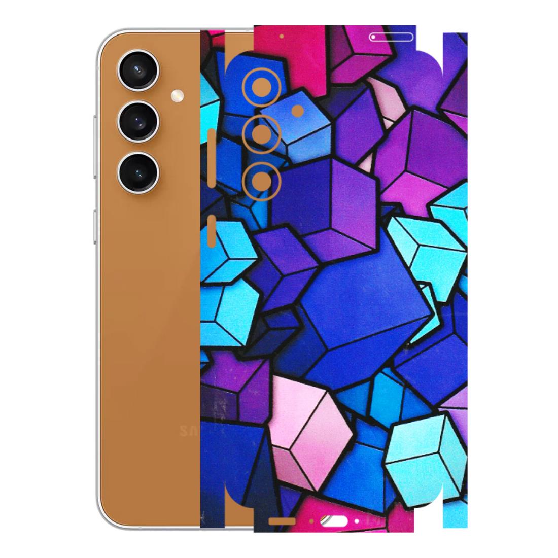 Samsung A/S Series Phone Skins (All Models) - Cube Doodle - 3D Embossed Finish (L-141) Samsung Galaxy S23 FE (5G)
