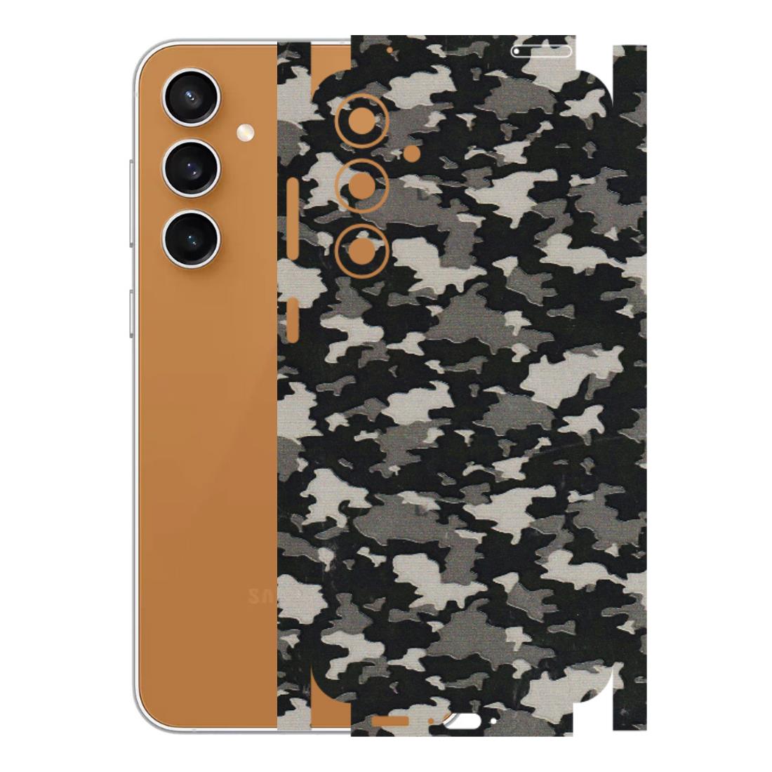 Samsung A/S Series Phone Skins (All Models) - Black/Grey Camoflaunge - 3D Embossed Finish (L-142) Samsung Galaxy S23 FE (5G)