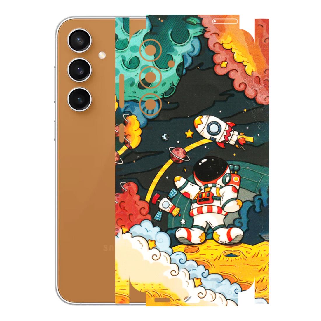 Samsung A/S Series Phone Skins (All Models) - Astronauts & Spaceship - 3D Embossed Finish (L-145) Samsung Galaxy S23 FE (5G)