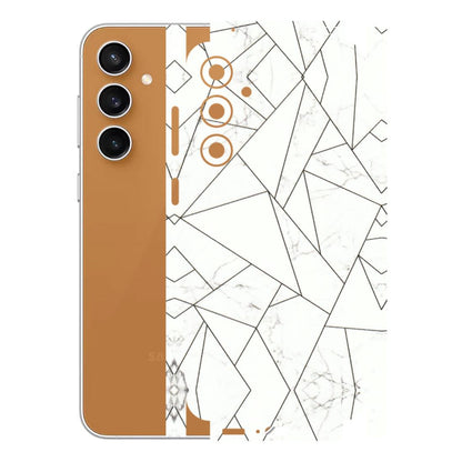 Samsung A/S Series Phone Skins (All Models) - Luxury White Marble Effect - 3D Embossed Finish (L-168) Samsung Galaxy S23 FE (5G)