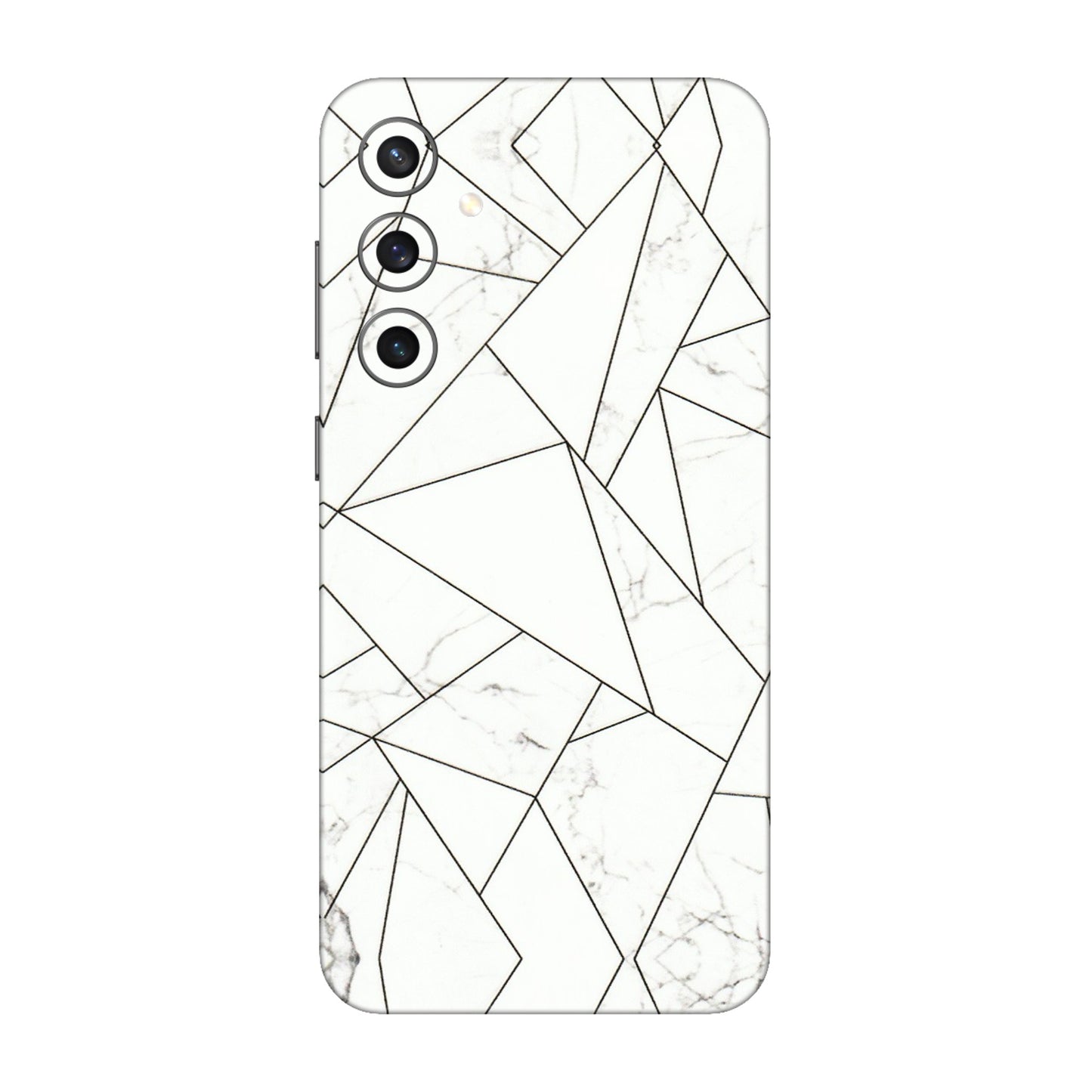 Samsung A/S Series Phone Skins (All Models) - Luxury White Marble Effect - 3D Embossed Finish (L-168) Samsung Galaxy S23 FE (5G)