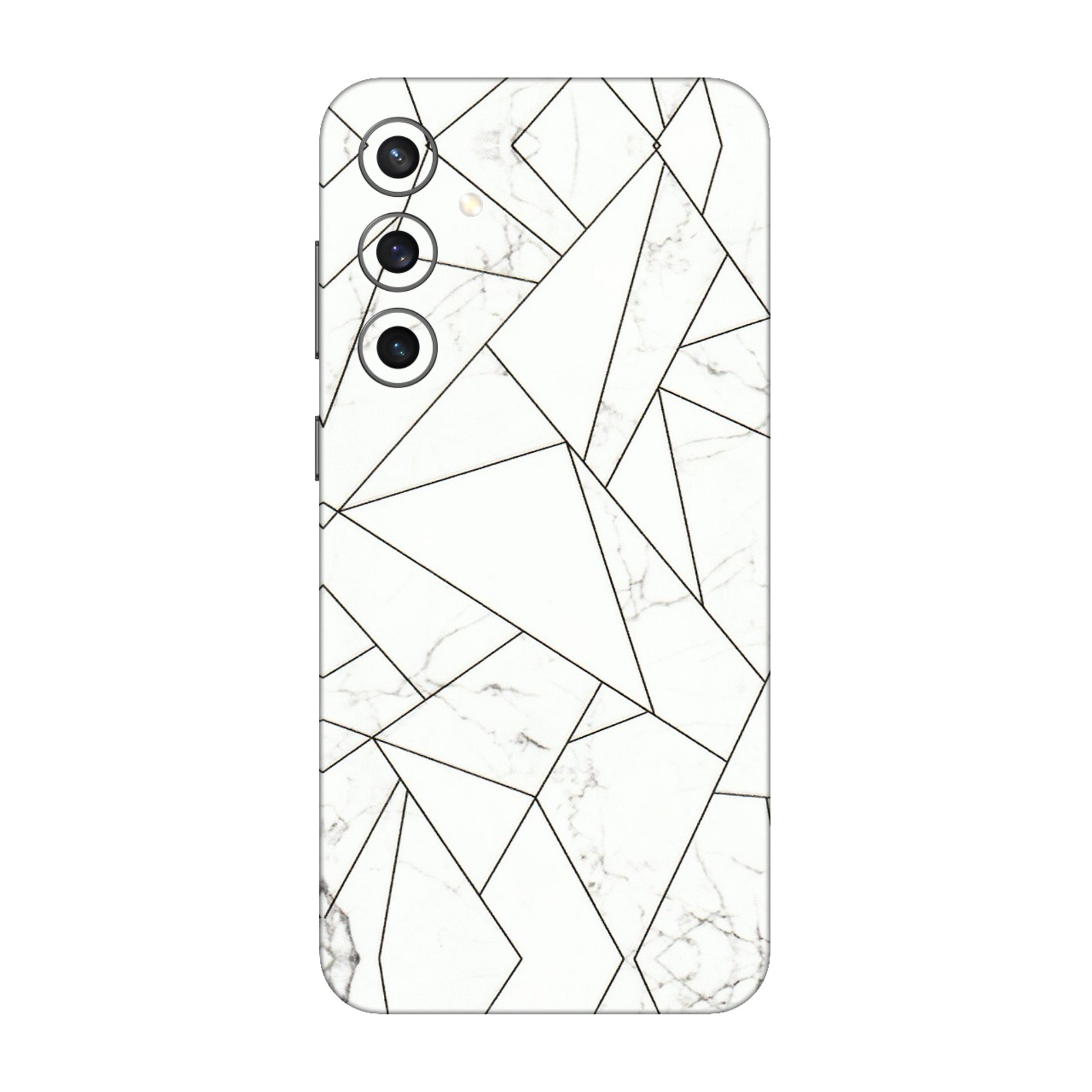 Samsung A/S Series Phone Skins (All Models) - Luxury White Marble Effect - 3D Embossed Finish (L-168) Samsung Galaxy S23 FE (5G)