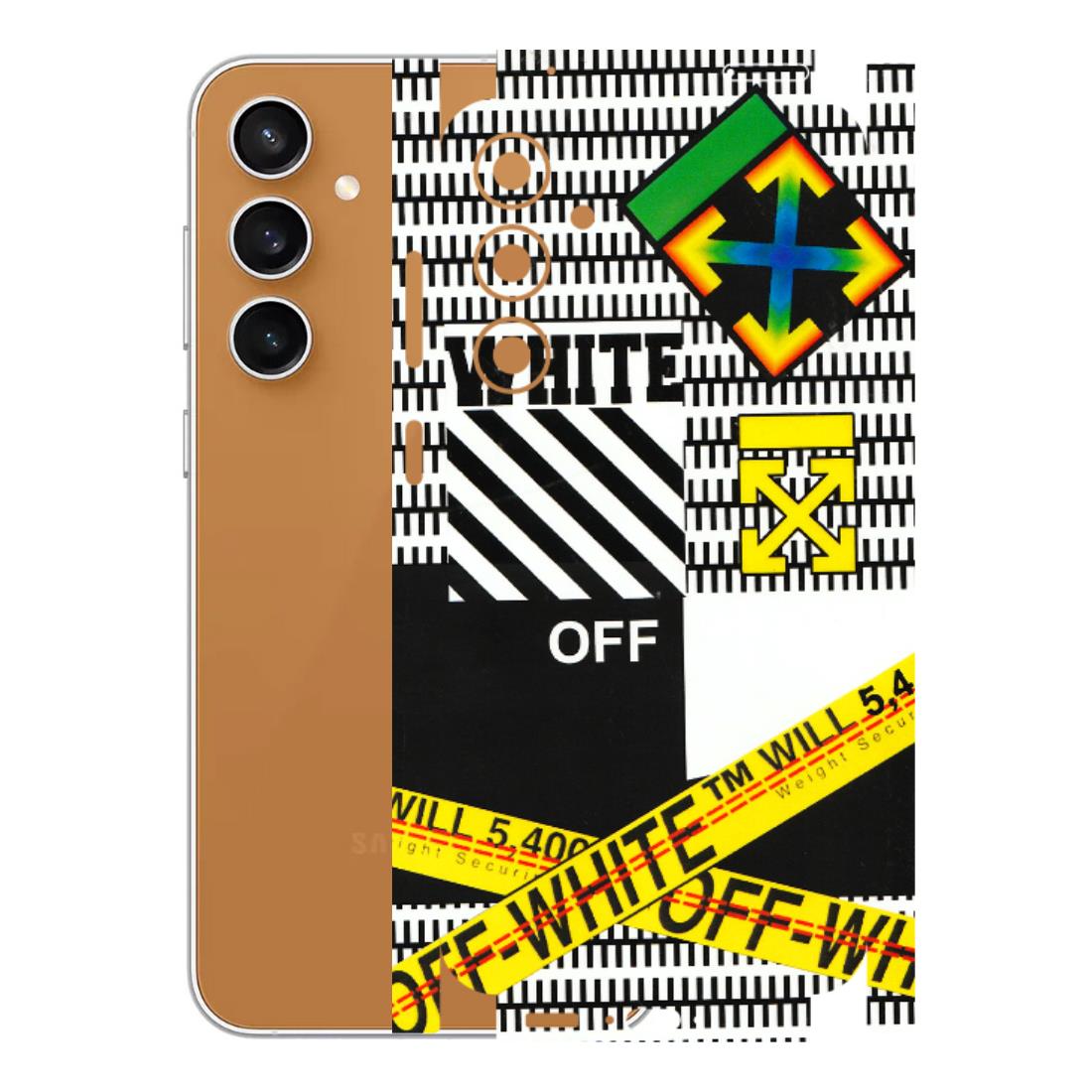 Samsung A/S Series Phone Skins (All Models) - White Off Abstract - 3D Embossed Finish (L-172) Samsung Galaxy S23 FE (5G)