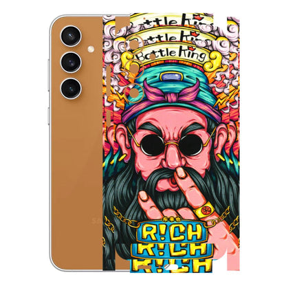 Samsung A/S Series Phone Skins (All Models) - Battle King Dude Face - 3D Embossed Finish (L-178) Samsung Galaxy S23 FE (5G)