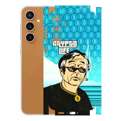 Samsung A/S Series Phone Skins (All Models) - Crypto Thug Life - 3D Embossed Finish (L-179) Samsung Galaxy S23 FE (5G)
