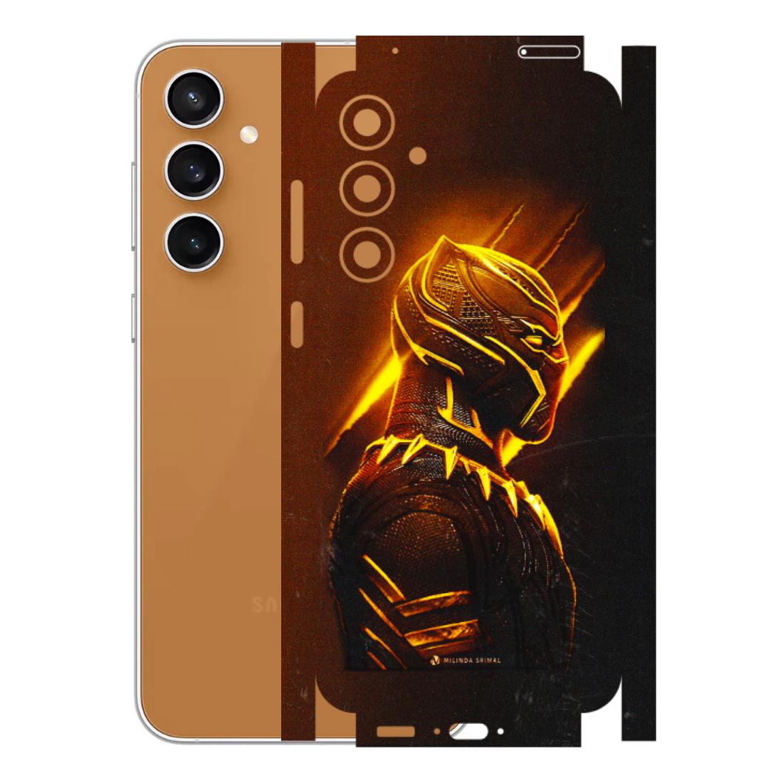 Samsung A/S Series Phone Skins (All Models) - Gold Black Panther - 3D Embossed Finish (L-181) Samsung Galaxy S23 FE (5G)