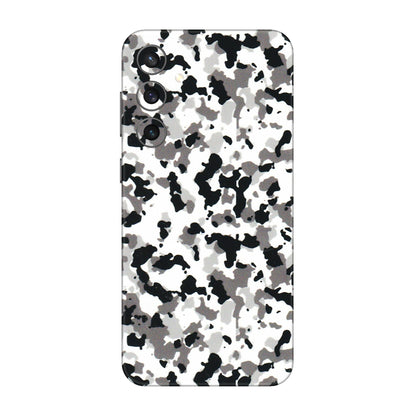 Samsung A/S Series Phone Skins (All Models) - White Black Camouflage - 3D Embossed Finish (L-18) Samsung Galaxy S23 FE (5G)