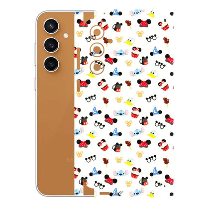Samsung A/S Series Phone Skins (All Models) - Minnie Mouse & Donald Doodles s - 3D Embossed Finish (L-194) Samsung Galaxy S23 FE (5G)