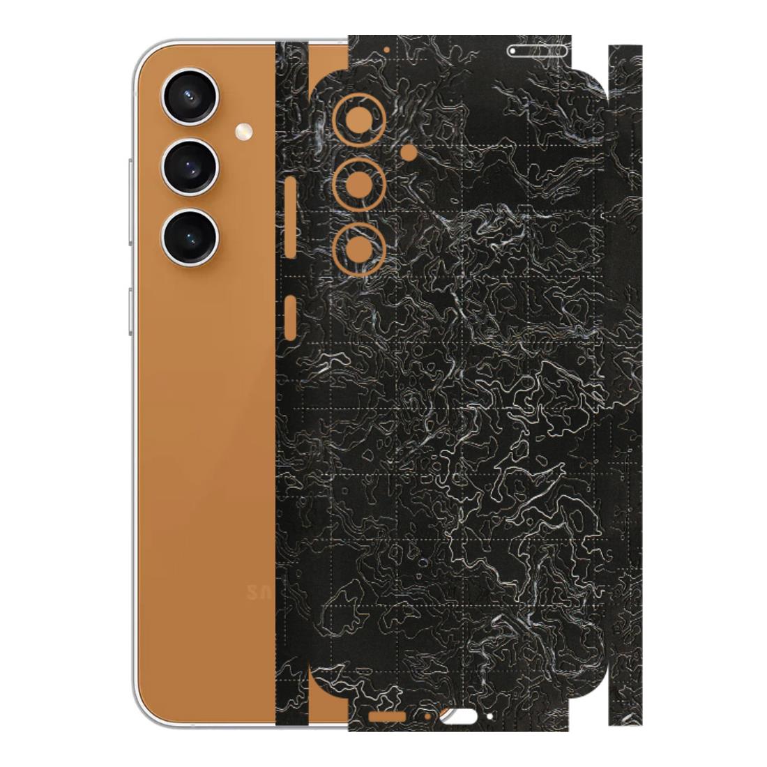Samsung A/S Series Phone Skins (All Models) - Black map Texture - 3D Embossed Finish (L-201) Samsung Galaxy S23 FE (5G)