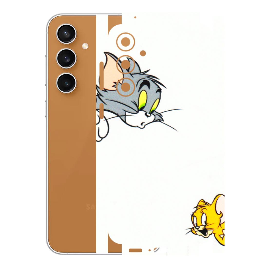 Samsung A/S Series Phone Skins (All Models) - Cute Tom And Jerry - 3D Embossed Finish (L-220) Samsung Galaxy S23 FE (5G)