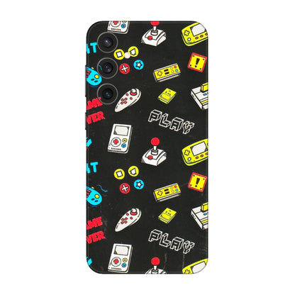 Samsung A/S Series Phone Skins (All Models) - Gaming Doodles - 3D Embossed Finish (L-224) Samsung Galaxy S23 FE (5G)