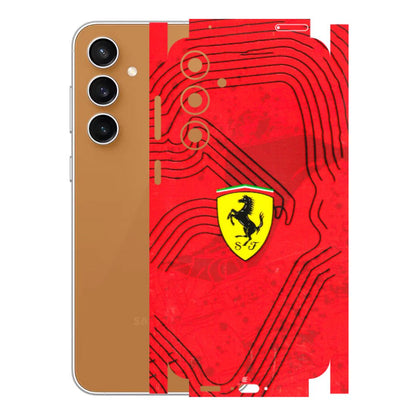 Samsung A/S Series Phone Skins (All Models) - Red Ferrari Logo Stylish - 3D Embossed Finish (L-238) Samsung Galaxy S23 FE (5G)