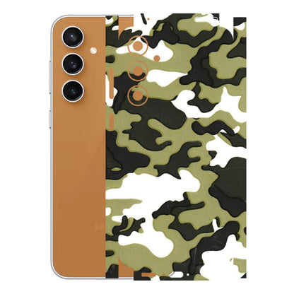 Samsung A/S Series Phone Skins (All Models) - Camouflages White And Green - 3D Embossed Finish (L-243) Samsung Galaxy S23 FE (5G)