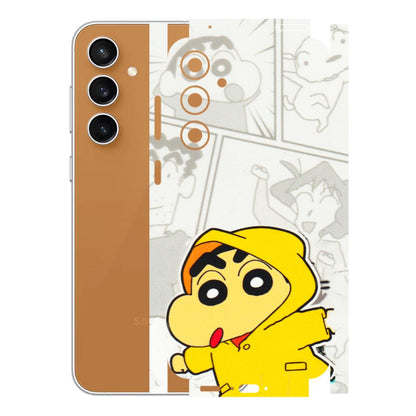 Samsung A/S Series Phone Skins (All Models) - Yellow Shinchan Comic - 3D Embossed Finish (L-246) Samsung Galaxy S23 FE (5G)