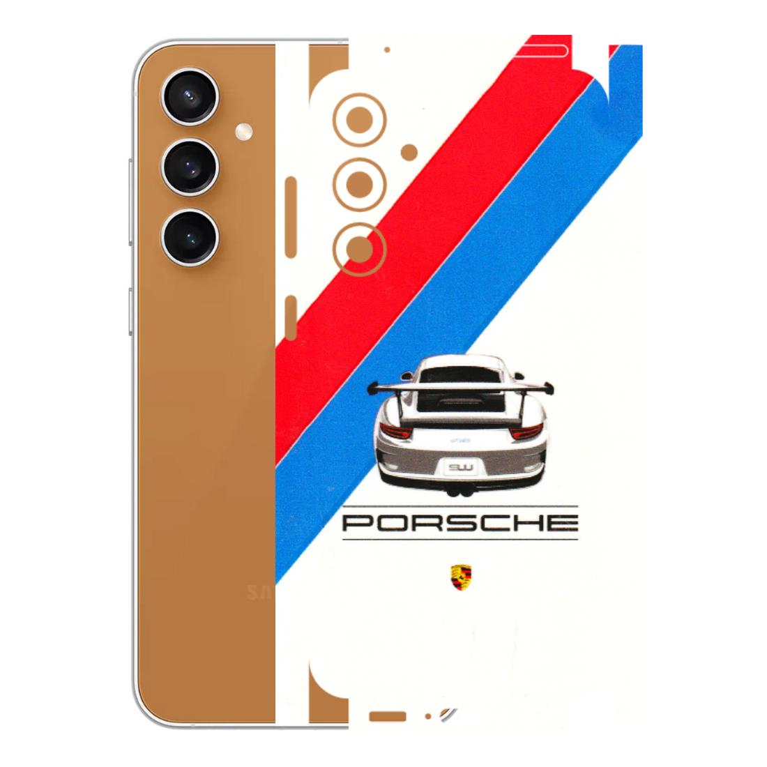 Samsung A/S Series Phone Skins (All Models) - Porche Car Sober Logo - 3D Embossed Finish (L-248) Samsung Galaxy S23 FE (5G)
