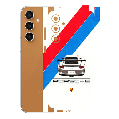 Samsung A/S Series Phone Skins (All Models) - Porche Car Sober Logo - 3D Embossed Finish (L-248) Samsung Galaxy S23 FE (5G)