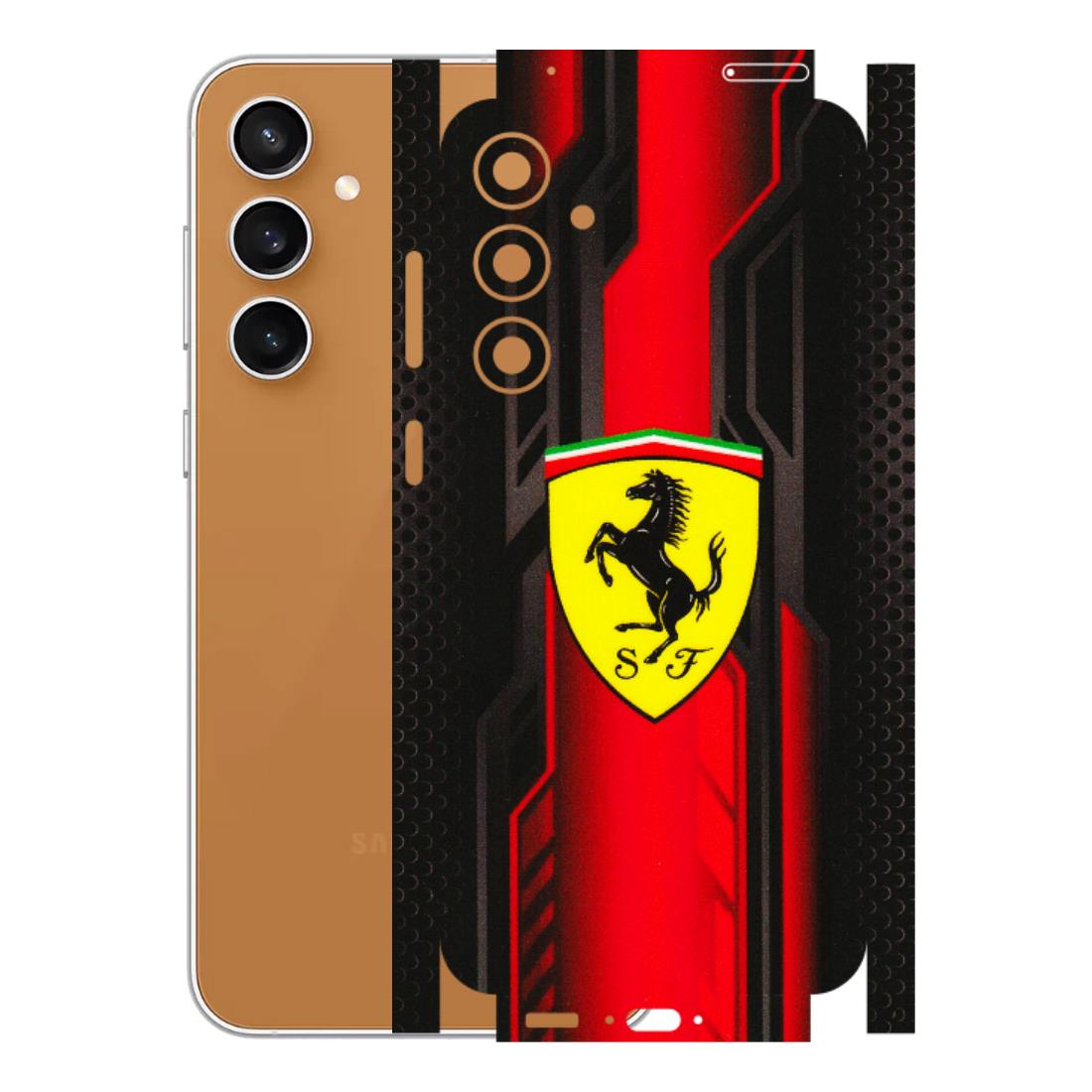Samsung A/S Series Phone Skins (All Models) - Black Ferrari Logo - 3D Embossed Finish (L-253) Samsung Galaxy S23 FE (5G)