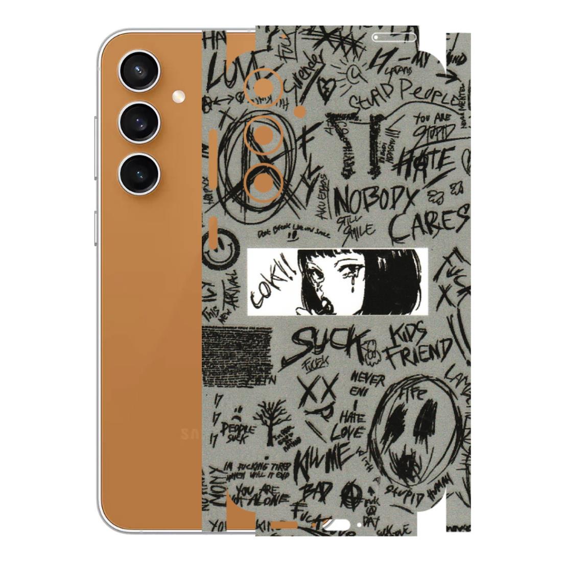 Samsung A/S Series Phone Skins (All Models) - Never Have Love Anime - 3D Embossed Finish (L-260) Samsung Galaxy S23 FE (5G)