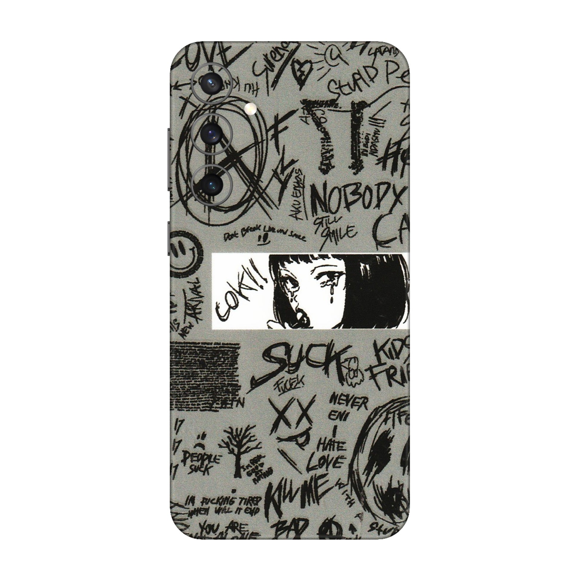Samsung A/S Series Phone Skins (All Models) - Never Have Love Anime - 3D Embossed Finish (L-260) Samsung Galaxy S23 FE (5G)