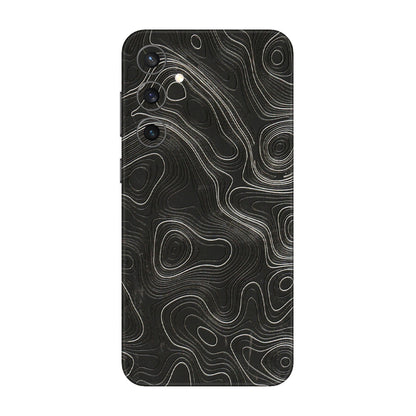 Samsung A/S Series Phone Skins (All Models) - Abstract White Line Map - 3D Embossed Finish (L-269) Samsung Galaxy S23 FE (5G)