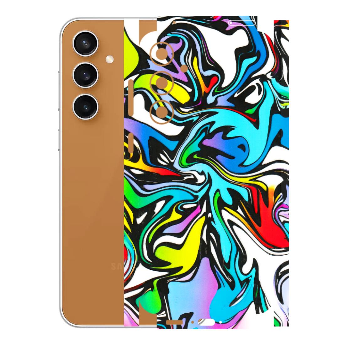Samsung A/S Series Phone Skins (All Models) - Abstract Colour Paints - 3D Embossed Finish (L-271) Samsung Galaxy S23 FE (5G)