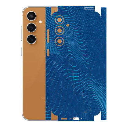 Samsung A/S Series Phone Skins (All Models) - Abstract Blue Line Map - 3D Embossed Finish (L-272) Samsung Galaxy S23 FE (5G)