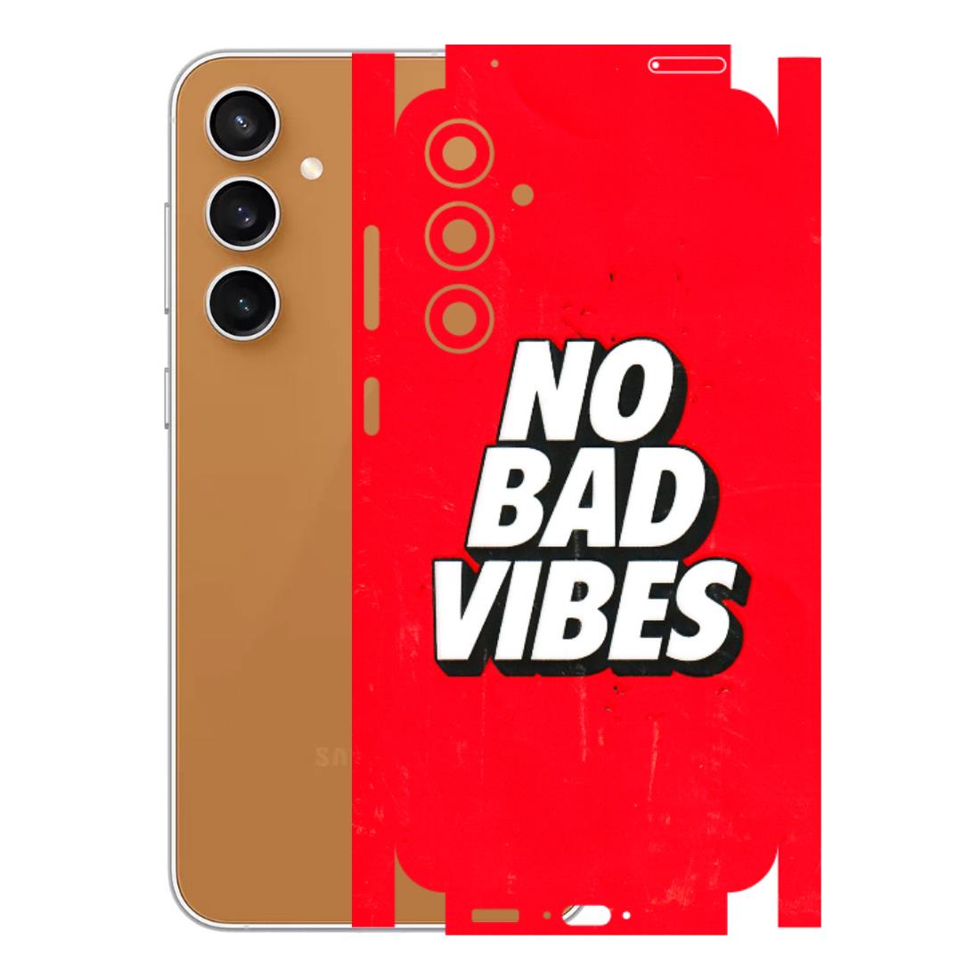 Samsung A/S Series Phone Skins (All Models) - No Bad Vibes - 3D Embossed Finish (L-280) Samsung Galaxy S23 FE (5G)