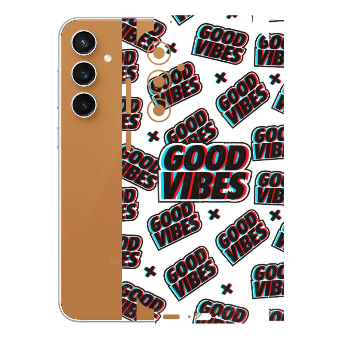 Samsung A/S Series Phone Skins (All Models) - Good Vibes - 3D Embossed Finish (L-282) Samsung Galaxy S23 FE (5G)