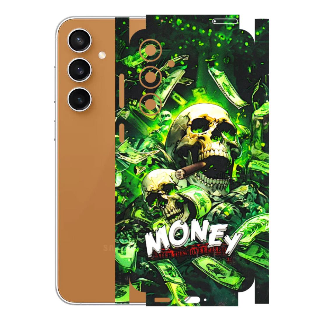 Samsung A/S Series Phone Skins (All Models) - Skull Money - 3D Embossed Finish (L-303) Samsung Galaxy S23 FE (5G)