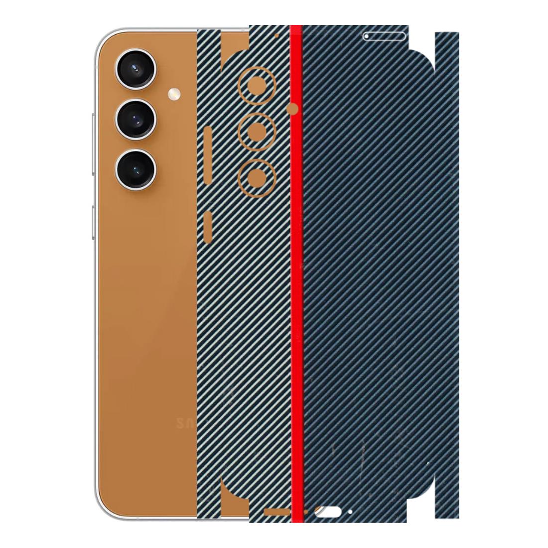 Samsung A/S Series Phone Skins (All Models) - Blue Sober Lines - 3D Embossed Finish (L-305) Samsung Galaxy S23 FE (5G)