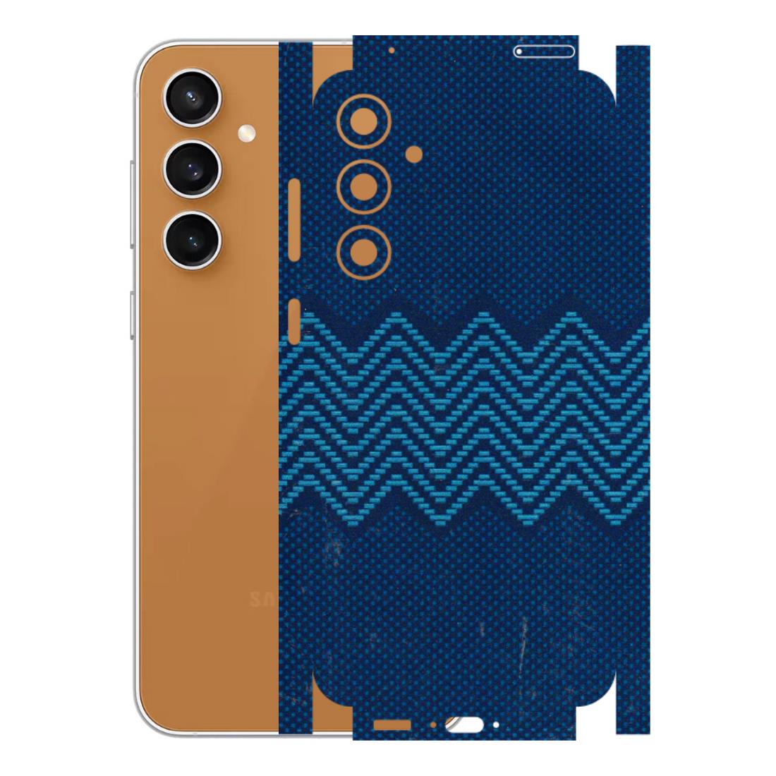 Samsung A/S Series Phone Skins (All Models) - Blue Sober Waves - 3D Embossed Finish (L-306) Samsung Galaxy S23 FE (5G)