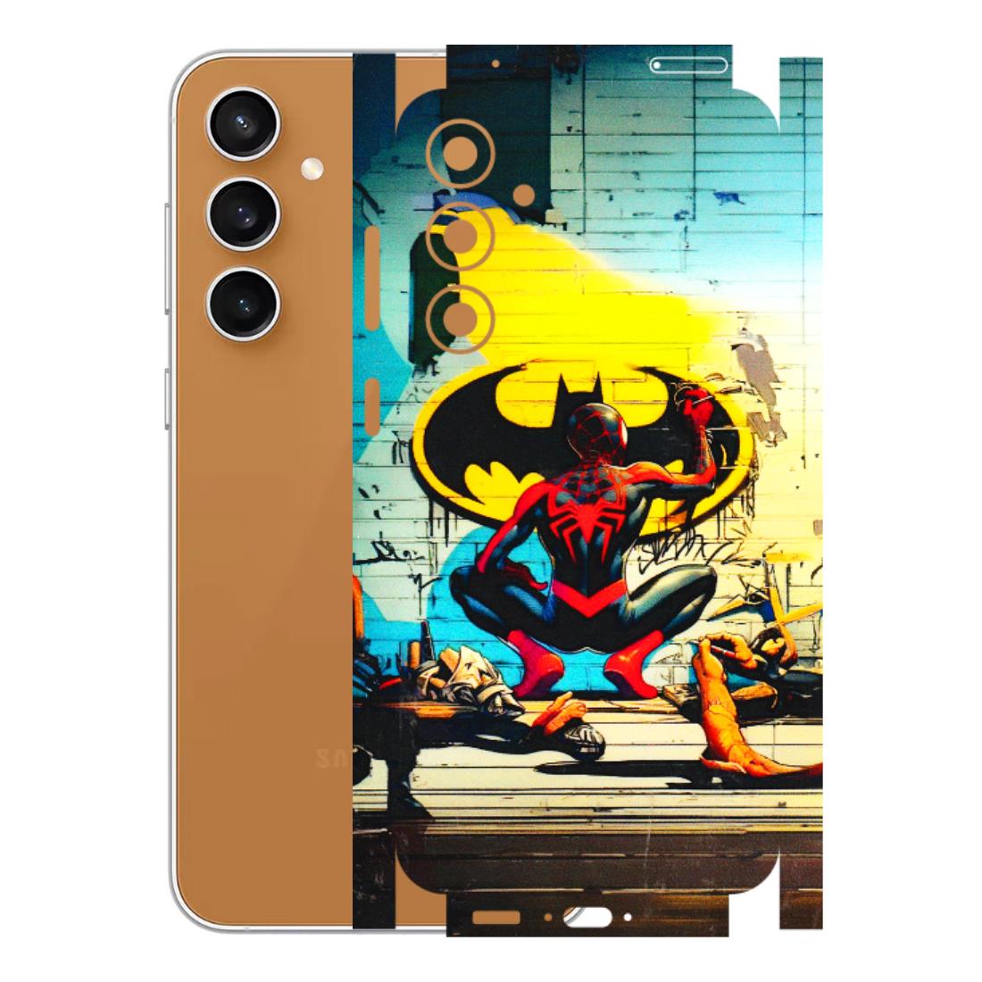 Samsung A/S Series Phone Skins (All Models) - New Spiderman Bat Logo - 3D Embossed Finish (L-309) Samsung Galaxy S23 FE (5G)