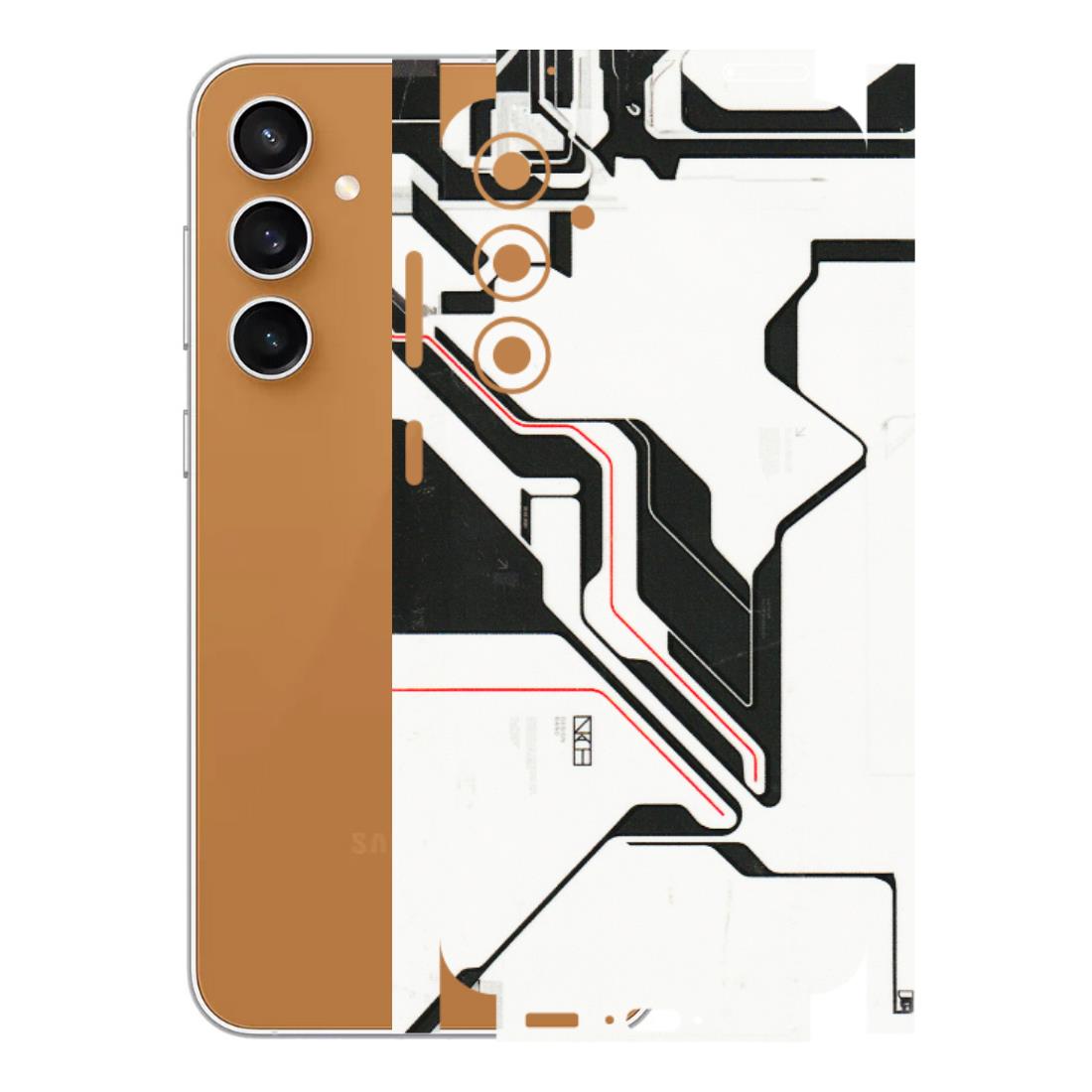 Samsung A/S Series Phone Skins (All Models) - White Techy Logo - 3D Embossed Finish (L-312) Samsung Galaxy S23 FE (5G)