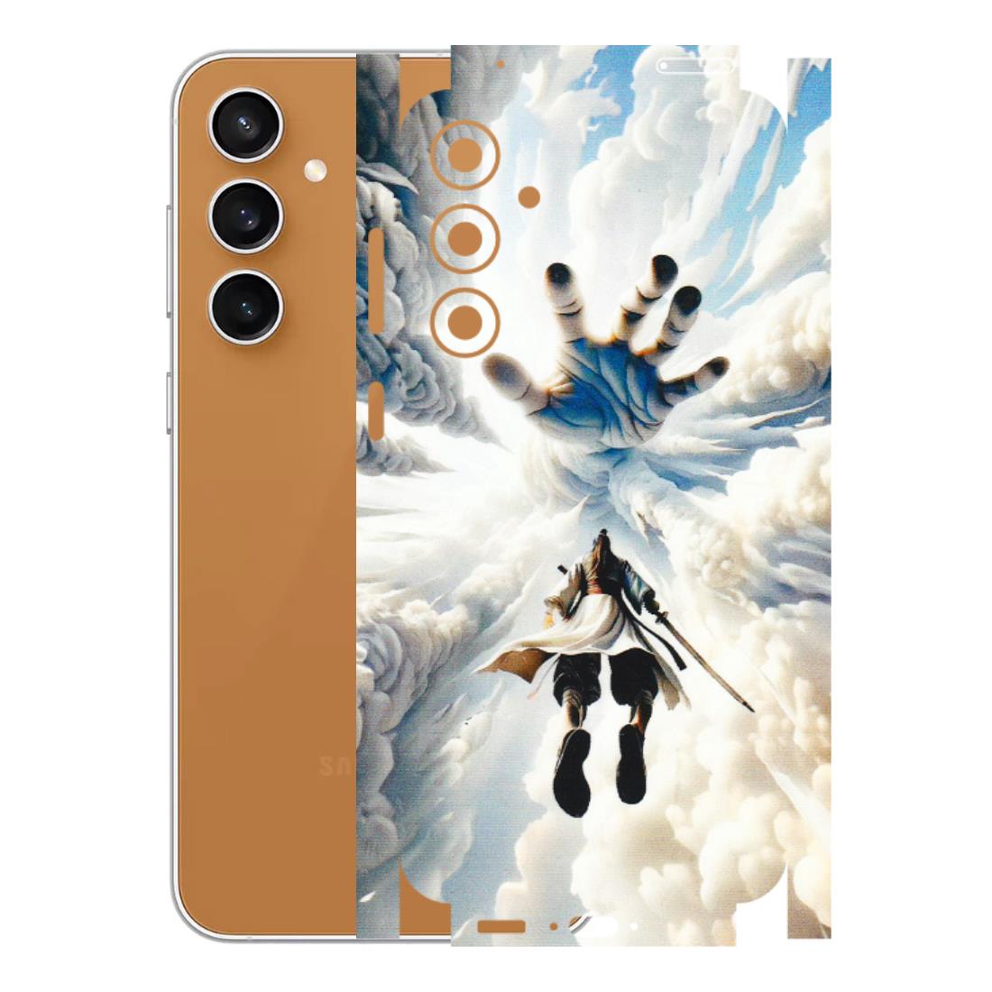 Samsung A/S Series Phone Skins (All Models) - Big Hand With Monkey King - 3D Embossed Finish (L-323) Samsung Galaxy S23 FE (5G)