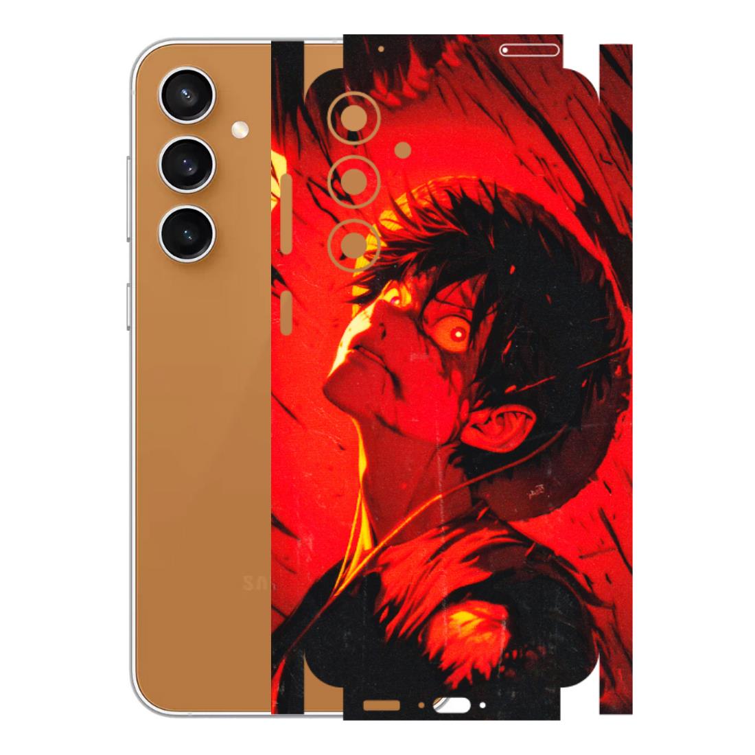 Samsung A/S Series Phone Skins (All Models) - D.Luffy Power Up One Piece Anime - 3D Embossed Finish (L-326) Samsung Galaxy S23 FE (5G)