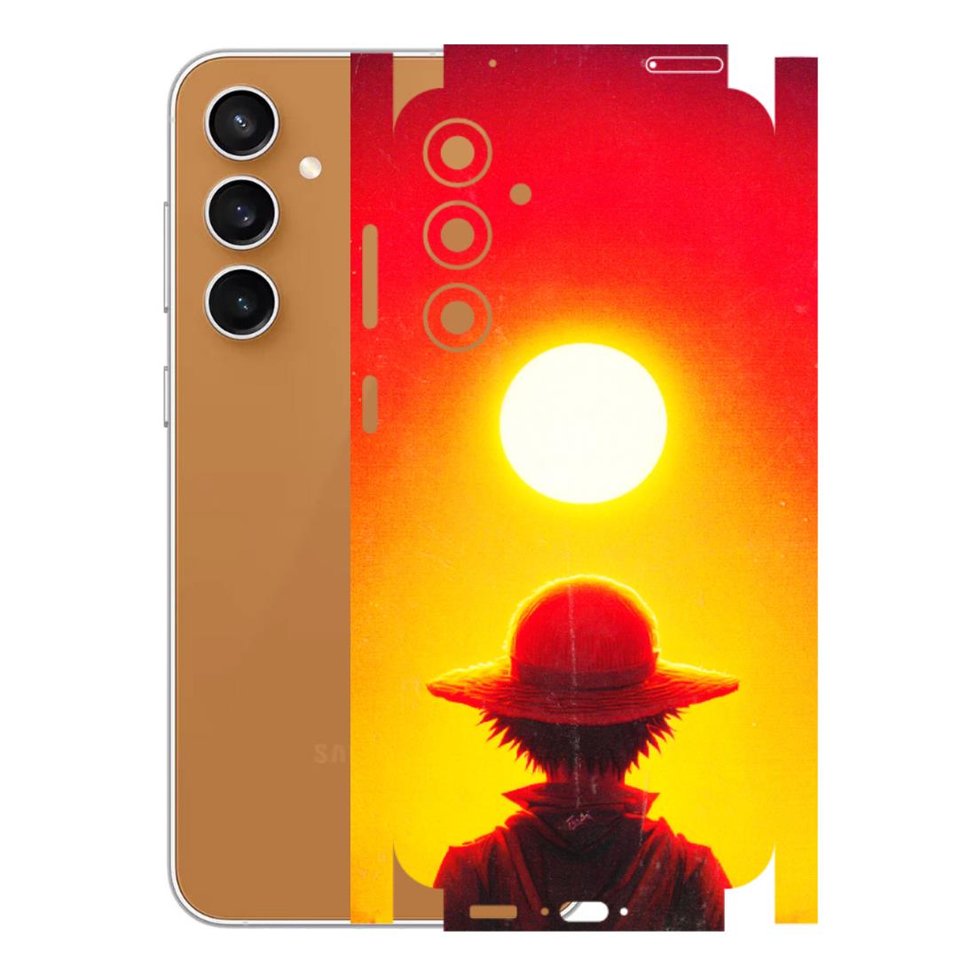 Samsung A/S Series Phone Skins (All Models) - Cool Sunset With Monkey D.Luffy Anime - 3D Embossed Finish (L-329) Samsung Galaxy S23 FE (5G)