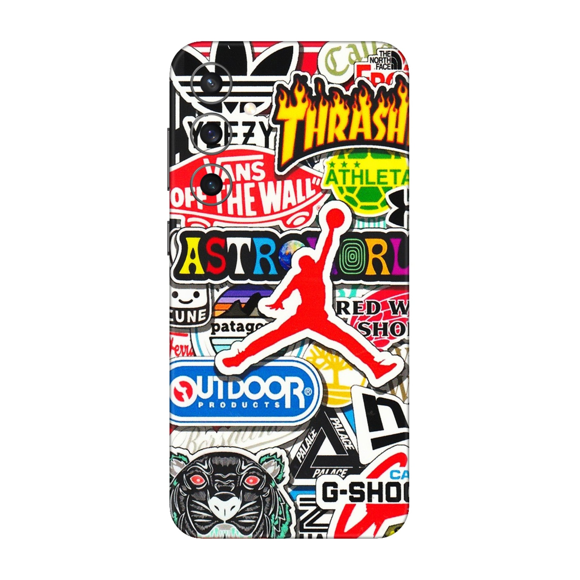 Samsung A/S Series Phone Skins (All Models) - Multi Brands Sticker Graffiti - 3D Embossed Finish (L-37) Samsung Galaxy S23 FE (5G)