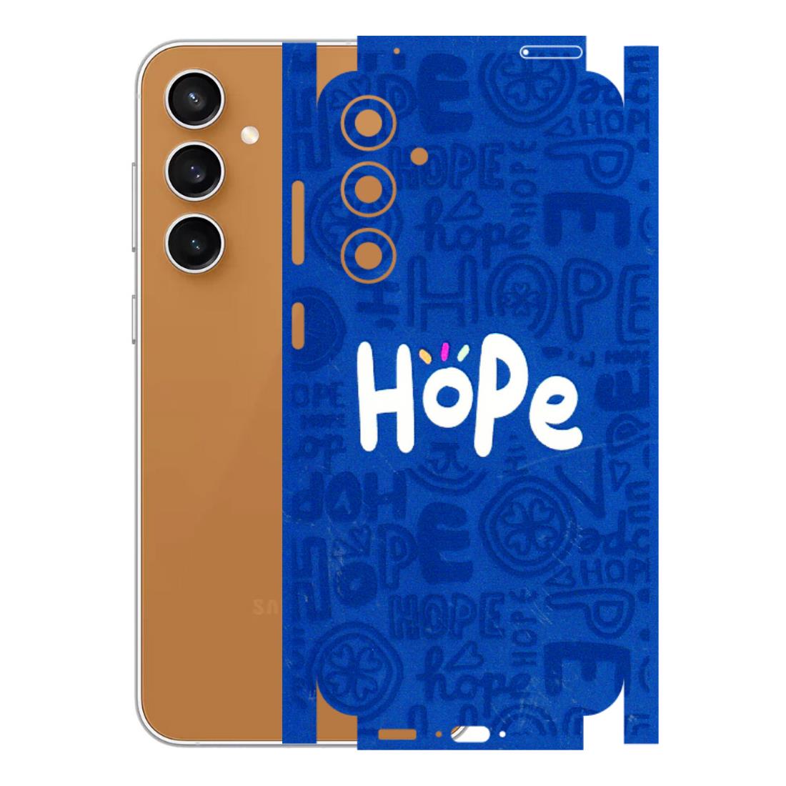 Samsung A/S Series Phone Skins (All Models) - Hope Doodles Blue - 3D Embossed Finish (L-43) Samsung Galaxy S23 FE (5G)