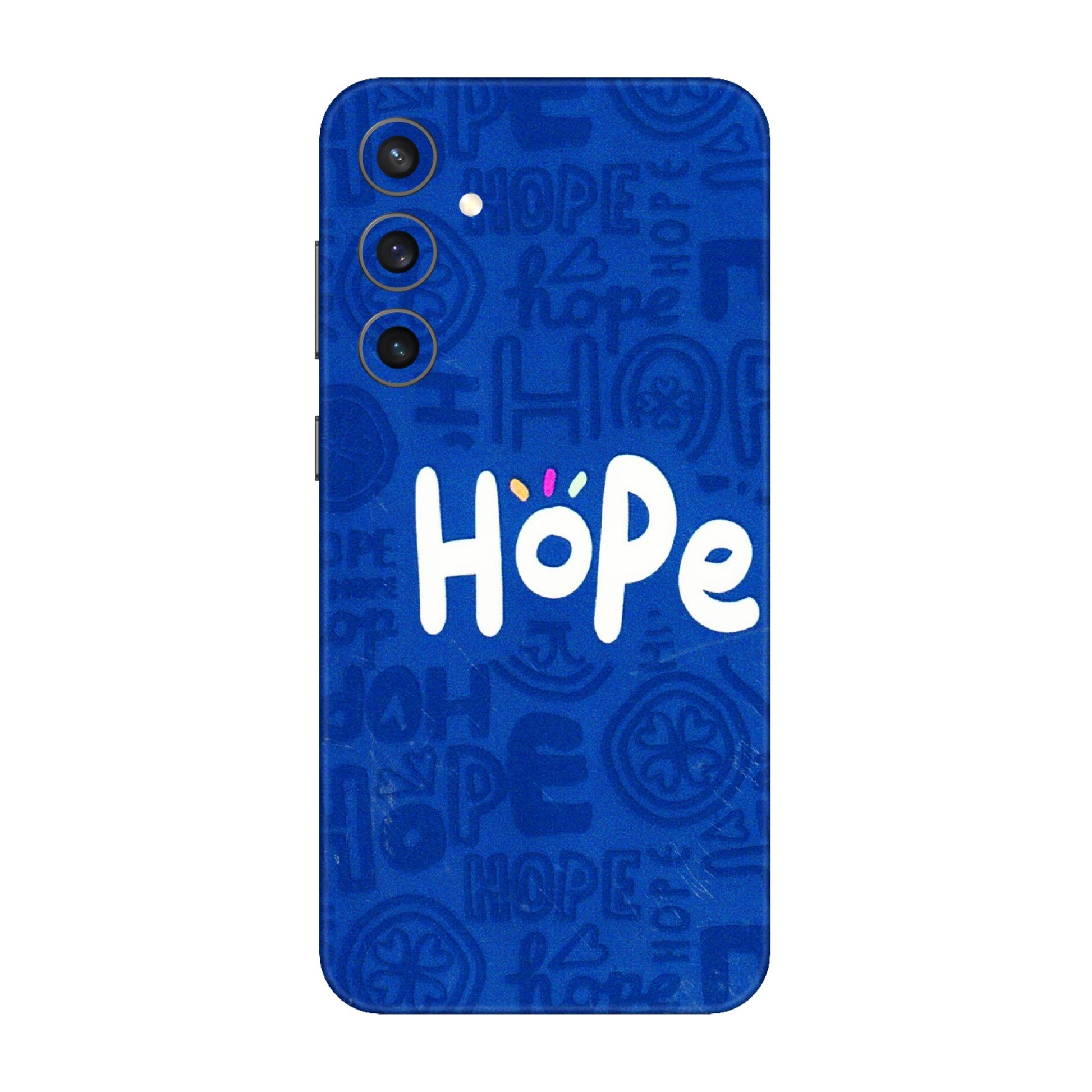 Samsung A/S Series Phone Skins (All Models) - Hope Doodles Blue - 3D Embossed Finish (L-43) Samsung Galaxy S23 FE (5G)